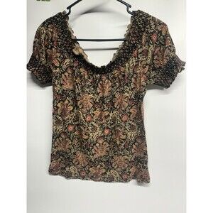 Ralph Lauren Women’s Paisley Print Top XS Y2K 90s Vintage Style